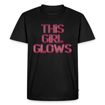 80's This Girl Glows Retro Neon Party - T-shirt Premium bio Homme - noir - Devant - Nico (187cm)
