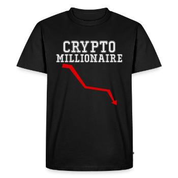 Crypto Millionaire Loading Shirt Funny Bitcoin Eth - Men's Premium Organic T-Shirt - black - Front - Nico (187cm)