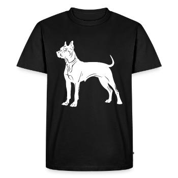 Silhouette de chien de fosse - T-shirt Premium bio Homme - noir - Devant - Nico (187cm)