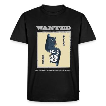 Schrödinger's Cat - Men's Premium Organic T-Shirt - black - Front - Nico (187cm)