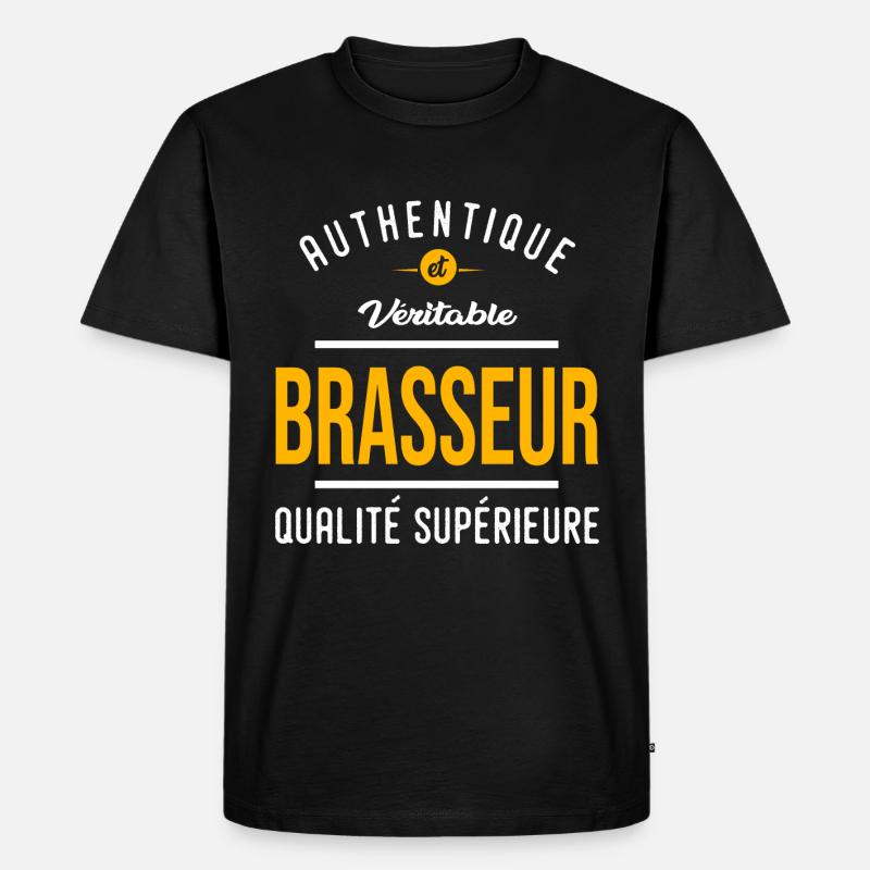 Beruf BREWER authentische Zitate Beruf - Männer Premium Bio T-Shirt - Schwarz
