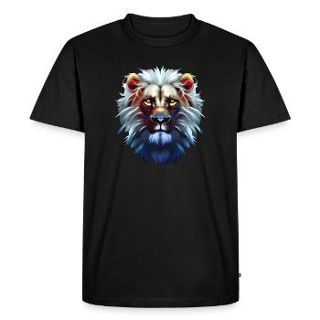 Lion, Tête de Lion, Animal, Afrique, Roi - T-shirt Premium bio Homme - noir - Devant - Nico (187cm)
