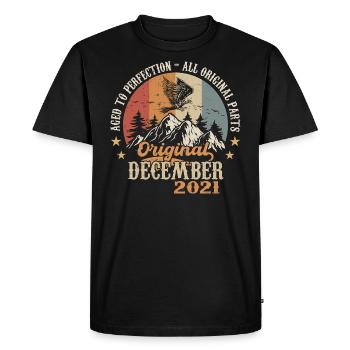 Décembre 2021 Anniversaire 2021 Légendes Décembre - T-shirt Premium bio Homme - noir - Devant - Nico (187cm)