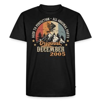Décembre 2005 Jubilé 2005 Légendes Décembre - T-shirt Premium bio Homme - noir - Devant - Nico (187cm)