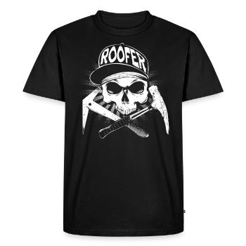 Couvreur - T-shirt Premium bio Homme - noir - Devant - Nico (187cm)