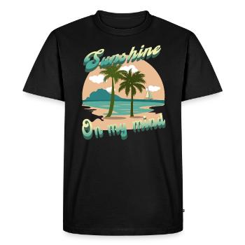 Rêver du soleil - T-shirt Premium bio Homme - noir - Devant - Nico (187cm)