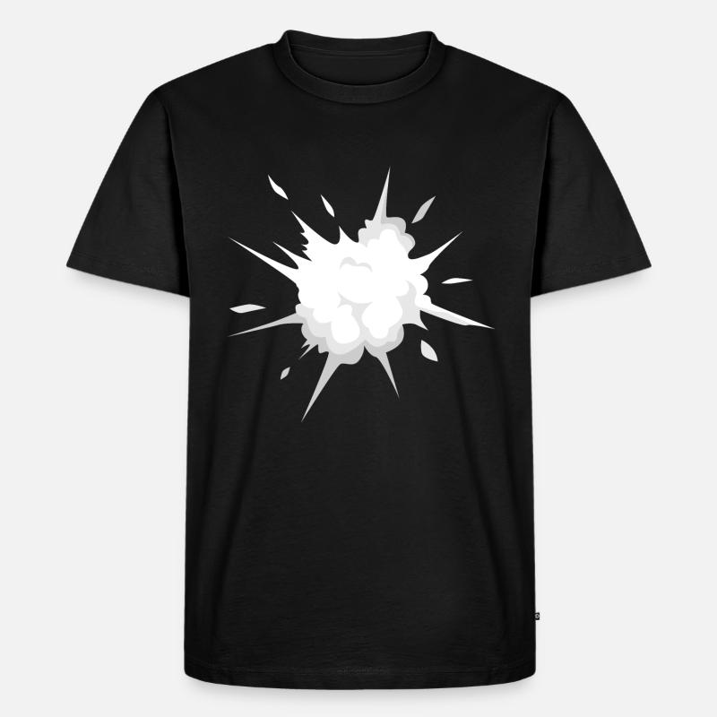 Explosion - Männer Premium Bio T-Shirt - Schwarz
