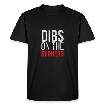 Dibs On The Redhead - Men's Premium Organic T-Shirt - black - Front - Nico (187cm)