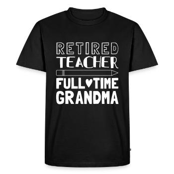 Cadeau de retraite de grand-mère officielle de pension de pension de professeur - T-shirt Premium bio Homme - noir - Devant - Nico (187cm)