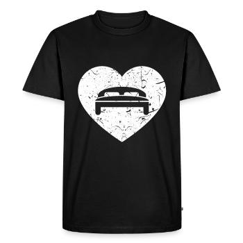Lit Amour - T-shirt Premium bio Homme - noir - Devant - Nico (187cm)