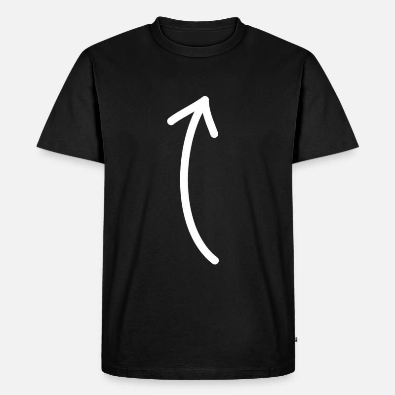 Ein Pfeile nach oben - Männer Premium Bio T-Shirt - Schwarz