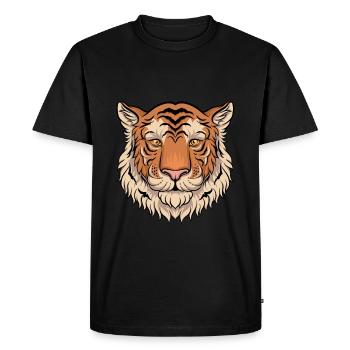 tiger - Men's Premium Organic T-Shirt - black - Front - Nico (187cm)