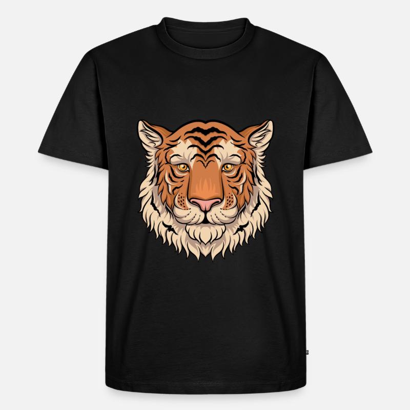 Tiger - Männer Premium Bio T-Shirt - Schwarz