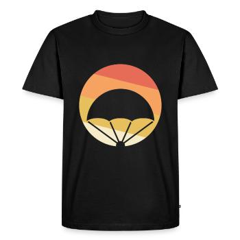 Vintage parachute - Men's Premium Organic T-Shirt - black - Front - Nico (187cm)