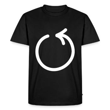 Flèche de cercle - T-shirt Premium bio Homme - noir - Devant - Nico (187cm)