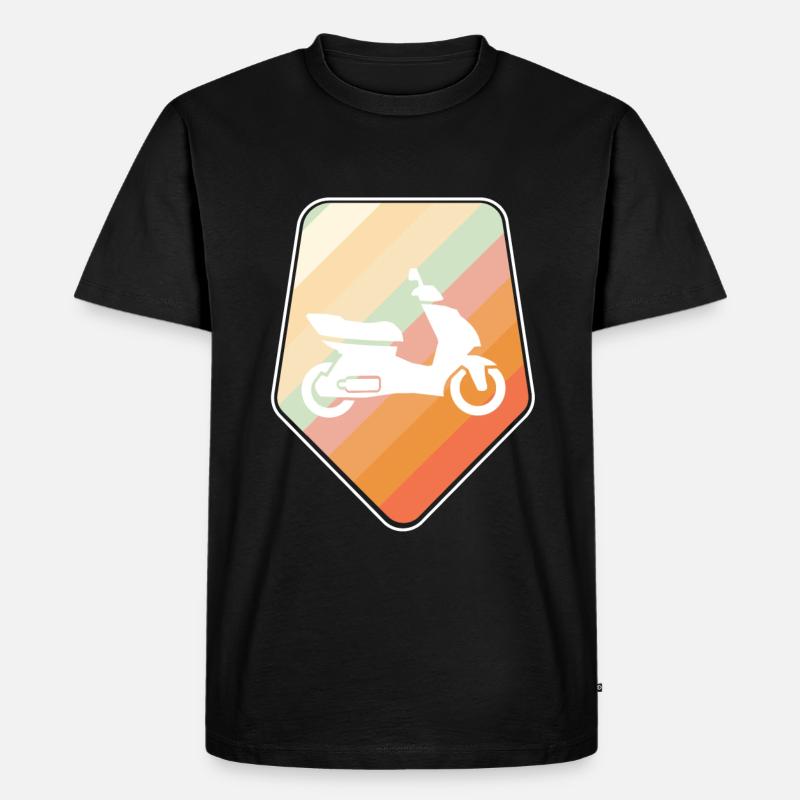Roller Mofa Moped - Männer Premium Bio T-Shirt - Schwarz