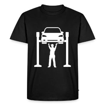 Ascenseur mécanique de voiture de tournevis automatique - T-shirt Premium bio Homme - noir - Devant - Nico (187cm)