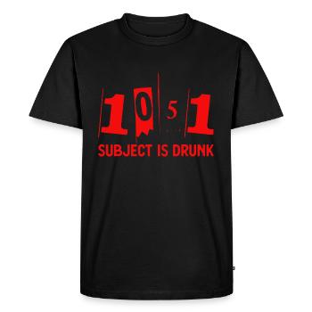 Code 7 Beignet de police drôle - T-shirt Premium bio Homme - noir - Devant - Nico (187cm)
