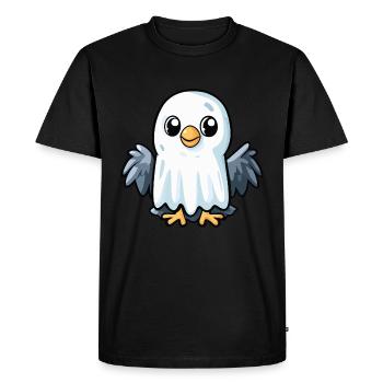 Eagle Halloween Funny Ghost - Men's Premium Organic T-Shirt - black - Front - Nico (187cm)
