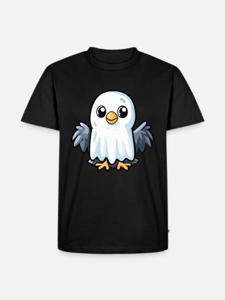 Eagle Halloween Funny Ghost - Men's Premium Organic T-Shirt - black