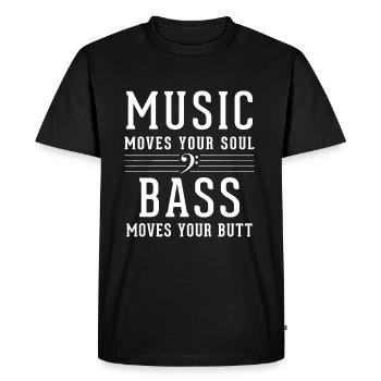 Music Moves Your Soul - Men's Premium Organic T-Shirt - black - Front - Nico (187cm)
