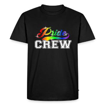 Pride Crew LGBT Rainbow Gay Pride CSD - Men's Premium Organic T-Shirt - black - Front - Nico (187cm)
