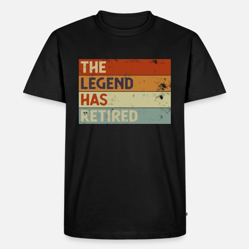 The Legend Has Retired Retirement - Männer Premium Bio T-Shirt - Schwarz