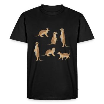 Meerkat selection - Men's Premium Organic T-Shirt - black - Front - Nico (187cm)