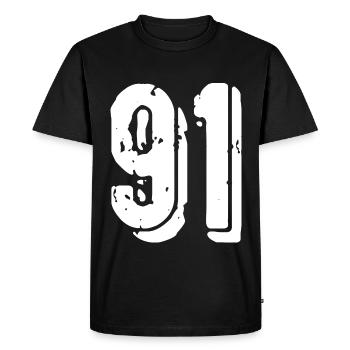 Maillot à 91 numéros - T-shirt Premium bio Homme - noir - Devant - Nico (187cm)
