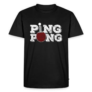 Tennis de table Ping Pong - T-shirt Premium bio Homme - noir - Devant - Nico (187cm)