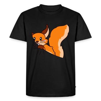 Cute Squirrel Gift Squirrel - Men's Premium Organic T-Shirt - black - Front - Nico (187cm)