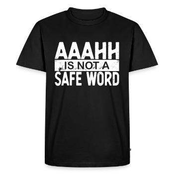 BDSM Aaahh n’est pas un fétiche de mots sûrs - T-shirt Premium bio Homme - noir - Devant - Nico (187cm)