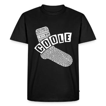 Cool sock - fun motivational design - Men's Premium Organic T-Shirt - black - Front - Nico (187cm)