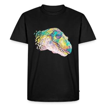 T-Rex - T-shirt Premium bio Homme - noir - Devant - Nico (187cm)