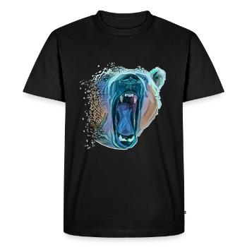 Ours polaire - T-shirt Premium bio Homme - noir - Devant - Nico (187cm)