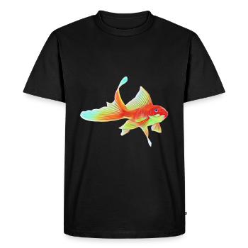Poisson rouge - T-shirt Premium bio Homme - noir - Devant - Nico (187cm)