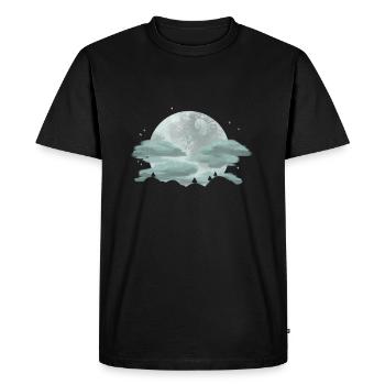 Nuit de pleine lune - T-shirt Premium bio Homme - noir - Devant - Nico (187cm)