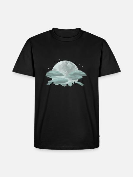 Full moon night - Men's Premium Organic T-Shirt - black