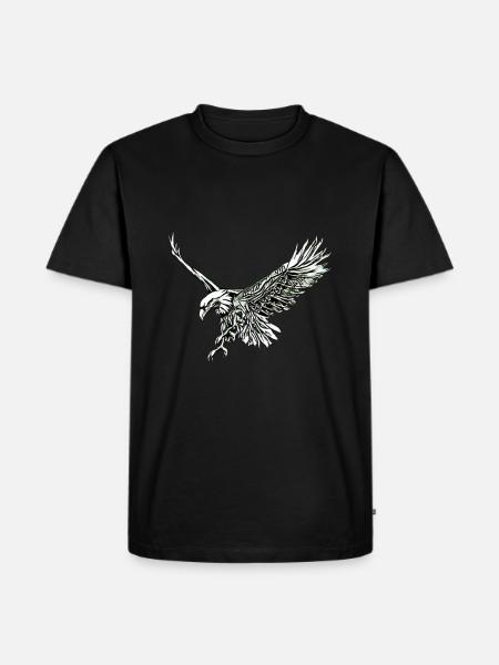 Eagle - Men's Premium Organic T-Shirt - black