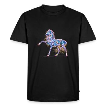Horse stallion - Men's Premium Organic T-Shirt - black - Front - Nico (187cm)