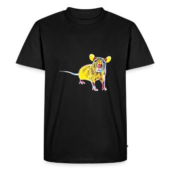 Rat - T-shirt Premium bio Homme - noir - Devant - Nico (187cm)