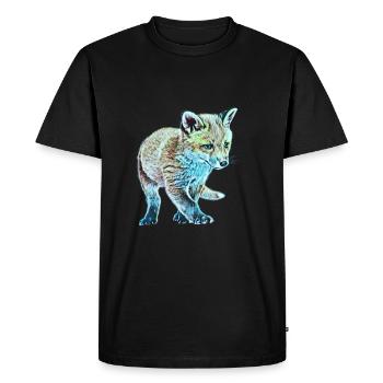 Renard - T-shirt Premium bio Homme - noir - Devant - Nico (187cm)