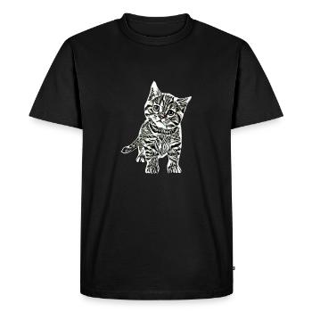 Chatons - T-shirt Premium bio Homme - noir - Devant - Nico (187cm)