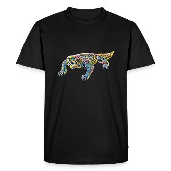 Lézard moniteur - T-shirt Premium bio Homme - noir - Devant - Nico (187cm)