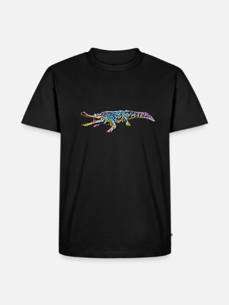 crocodile - Men's Premium Organic T-Shirt - black