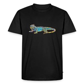 Iguane - T-shirt Premium bio Homme - noir - Devant - Nico (187cm)