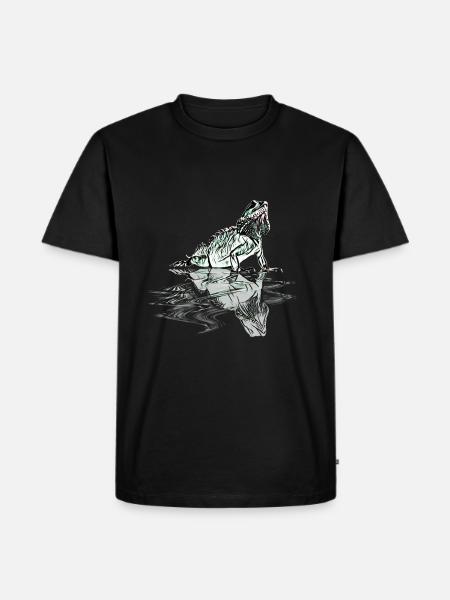 iguana - Men's Premium Organic T-Shirt - black