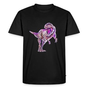 T-Rex - T-shirt Premium bio Homme - noir - Devant - Nico (187cm)