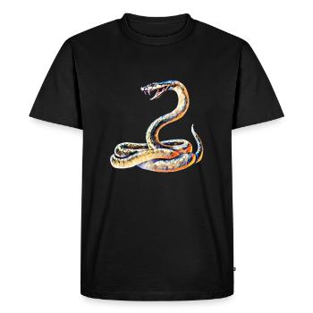 Serpent - T-shirt Premium bio Homme - noir - Devant - Nico (187cm)