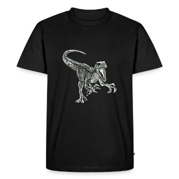Velociraptor - T-shirt Premium bio Homme - noir - Devant - Nico (187cm)